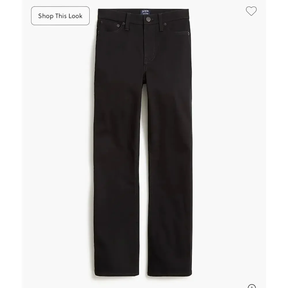 J. Crew Flare crop black jean in all-day stretch Black NWT size 30P